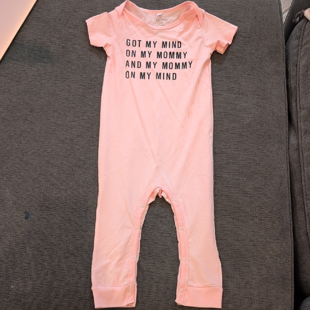 Pink Baby Onesie with Fun Text